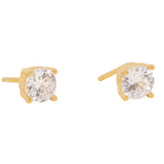 Real Gold Plated Gold Z Sparkle Stud Earrings