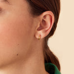 Real Gold Plated Gold Z 3 Bobble Graduated Width Hoop Earring Set