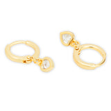 Real Gold Plated Gold Z 3 Heart Earring Mixed Set