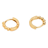 Real Gold Plated Gold 8 Sparkle Stud And Hoop Earring Set