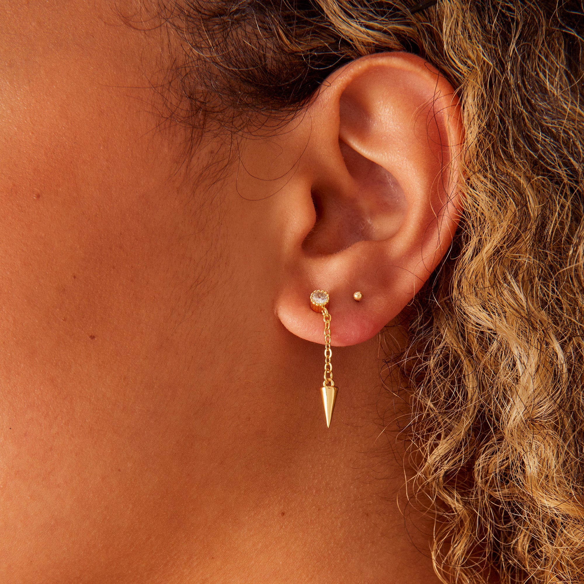 Safety Pin Chain Earring - Sia Link, Ana Luisa