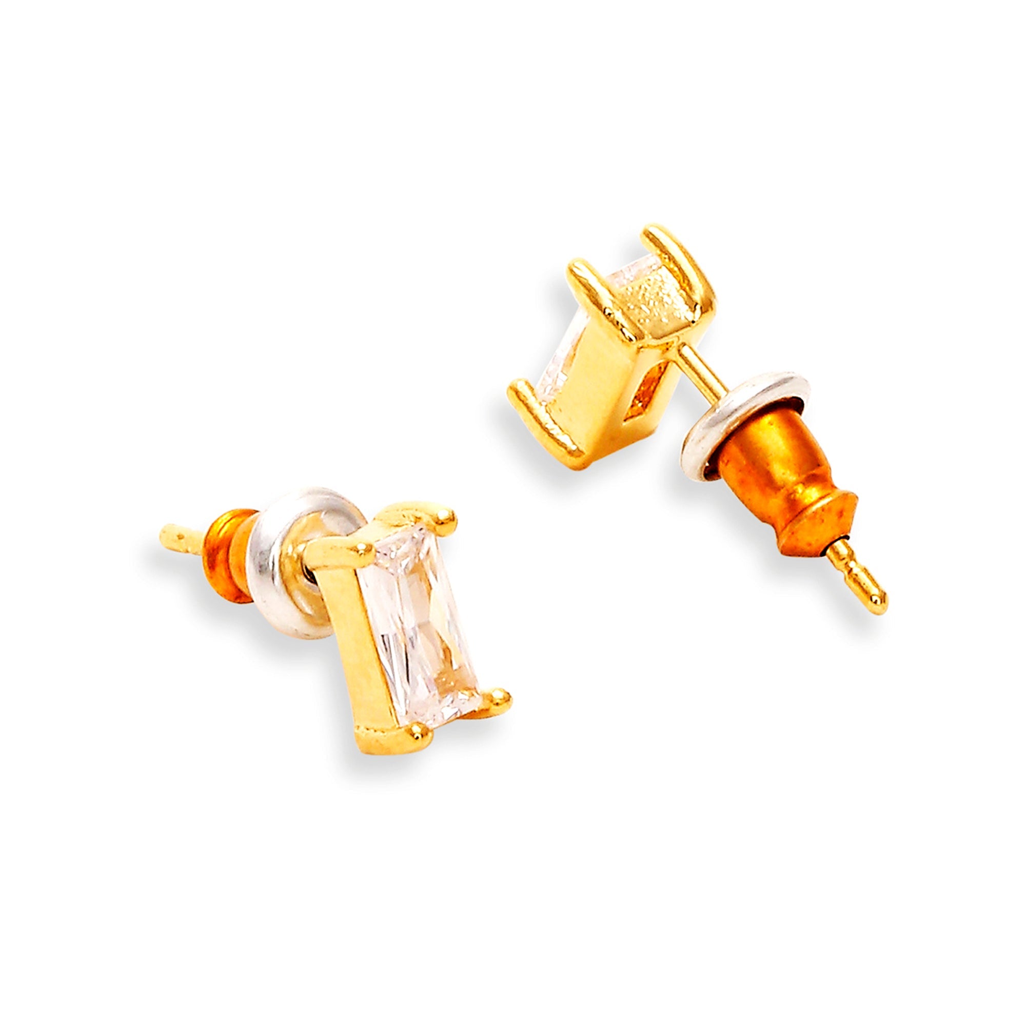 Traditional Folk Style 22K Gold Stud Earrings