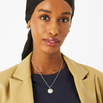 Accessorize London Women's Silver Filigree Coin Pendant Necklace