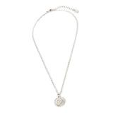 Accessorize London Women's Silver Filigree Coin Pendant Necklace