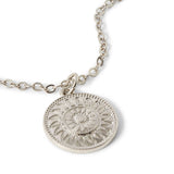 Accessorize London Women's Silver Filigree Coin Pendant Necklace
