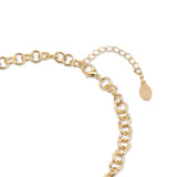 Accessorize London Women's Gold Textured irregular chain link collar necklace