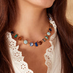 Accessorize London Women's Multi Eclectic Mixed Stones Necklace