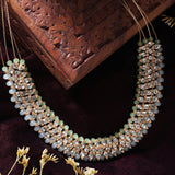 Accessorize London Women's Green Sparkle Bead Collar Necklace