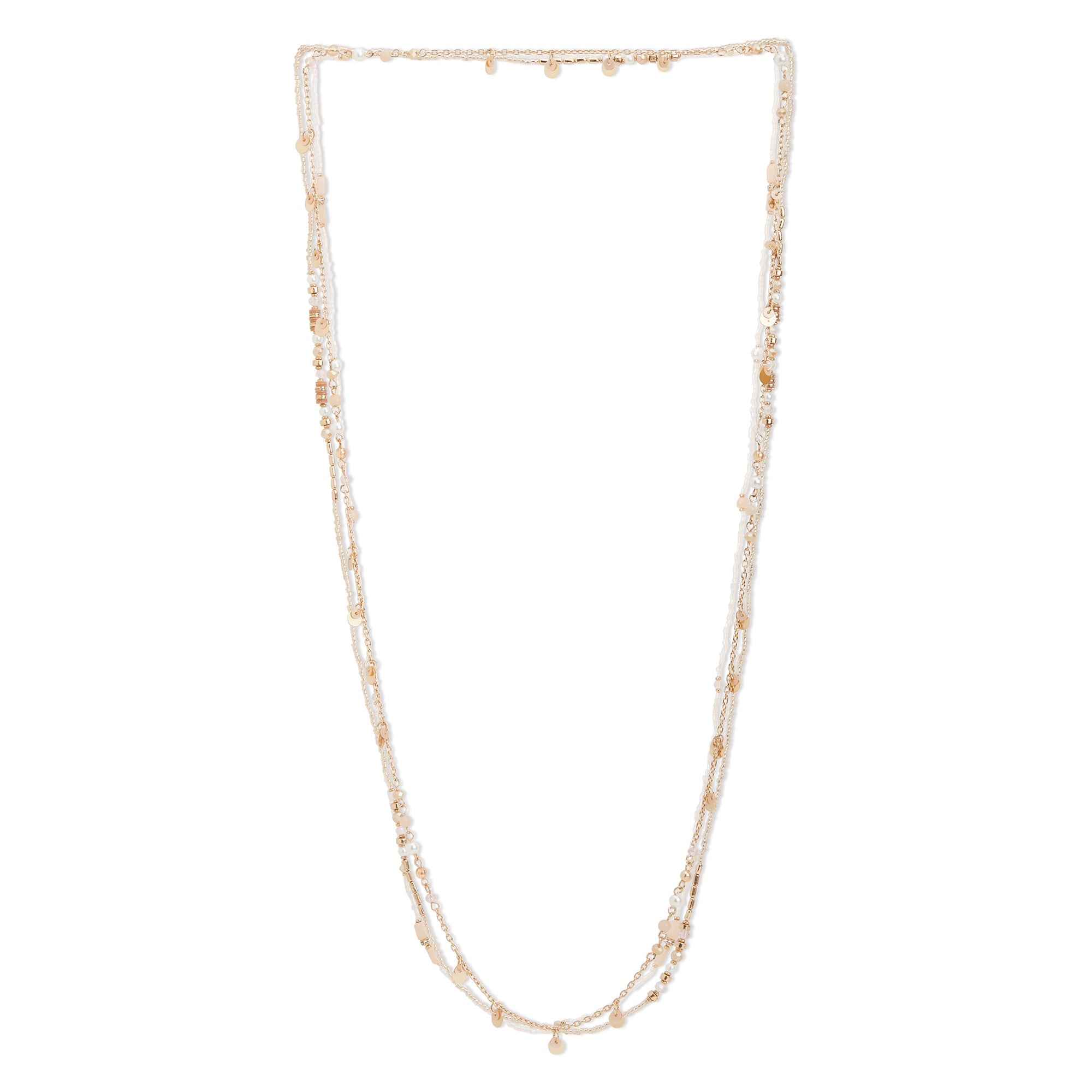 Accessorize London Women's Multi Pastel Long Layered Beaded Drop Necklace