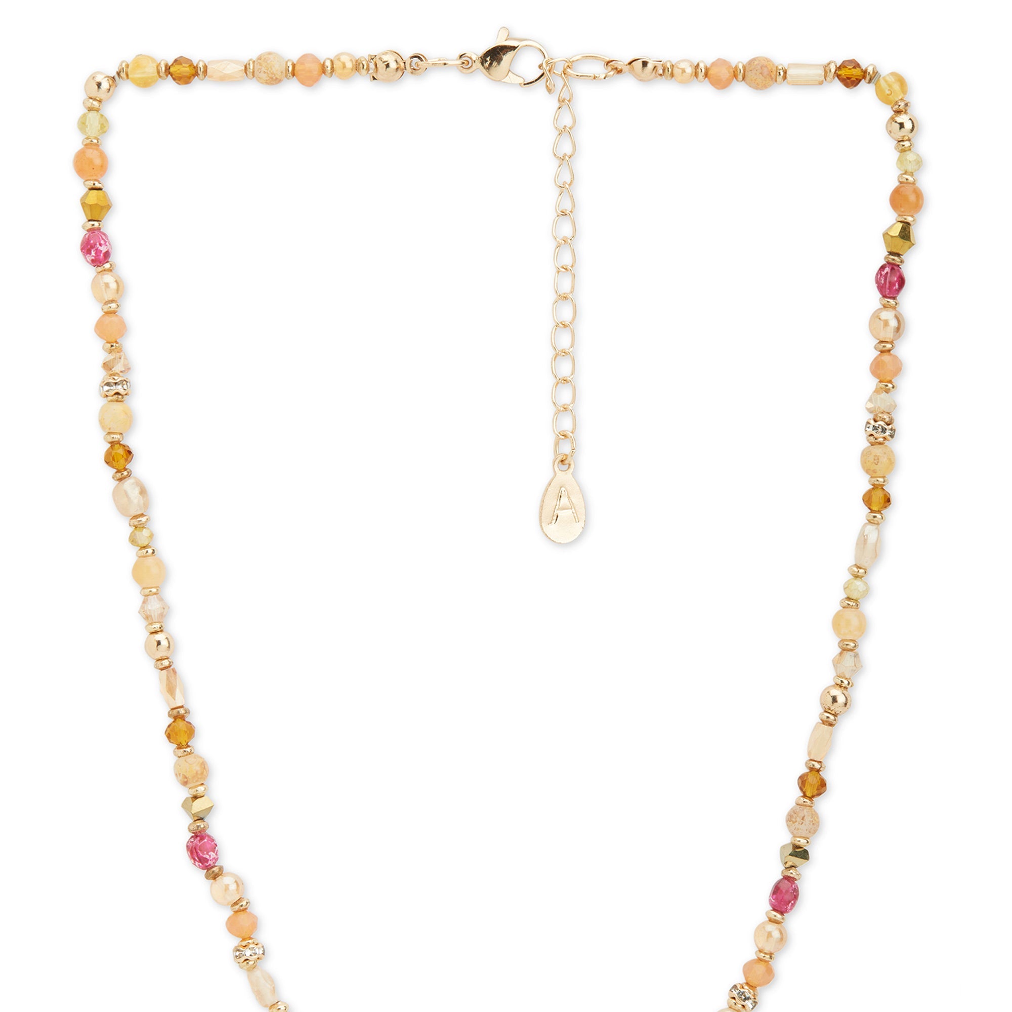 Accessorize London Women's Short Pink Beaded Necklace