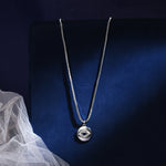 Accessorize London Women's Silver Evil Eye Circle Pendant Necklace