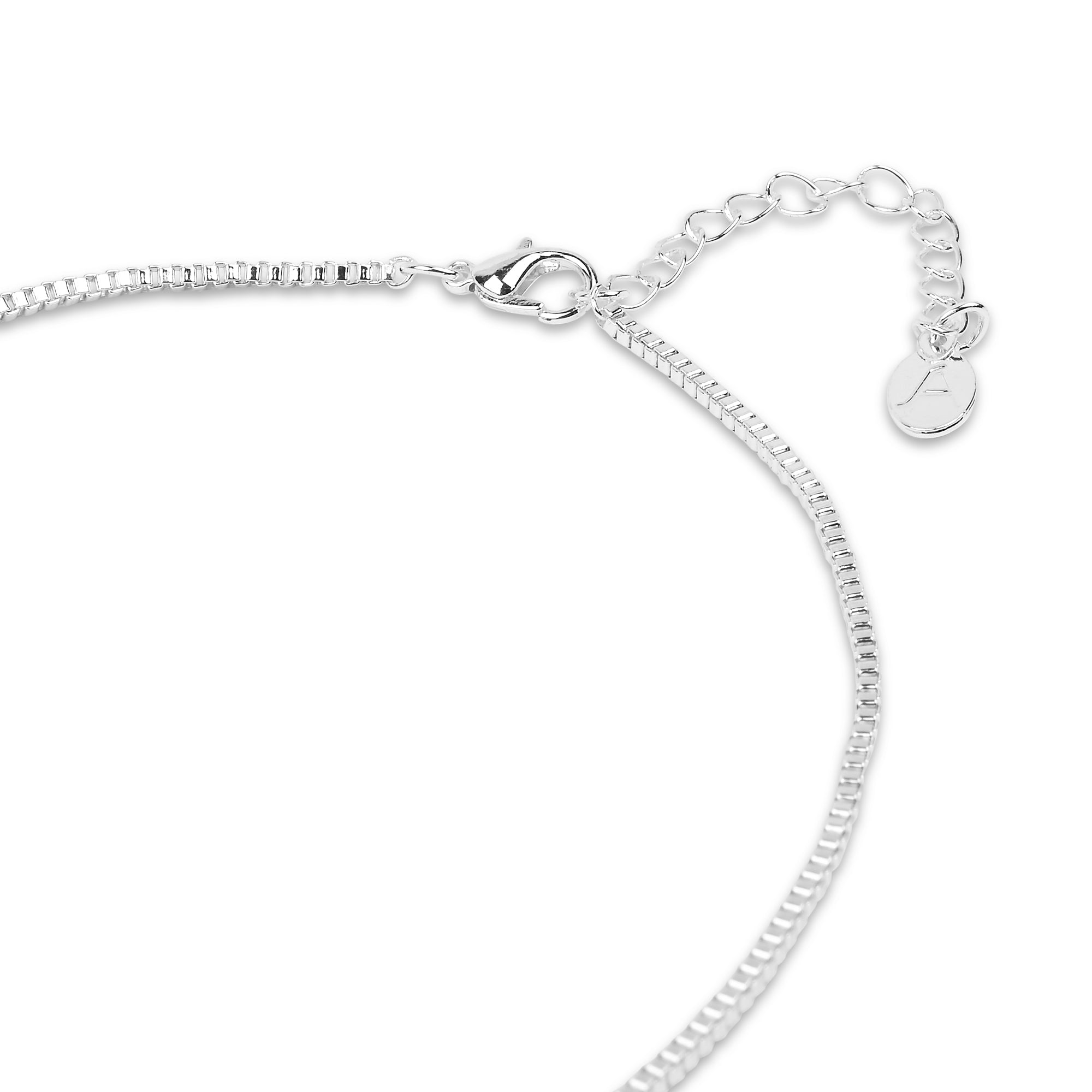 Accessorize London Women's Silver Evil Eye Circle Pendant Necklace