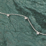 Accessorize London Women's Silver Circle Drop Station Necklace