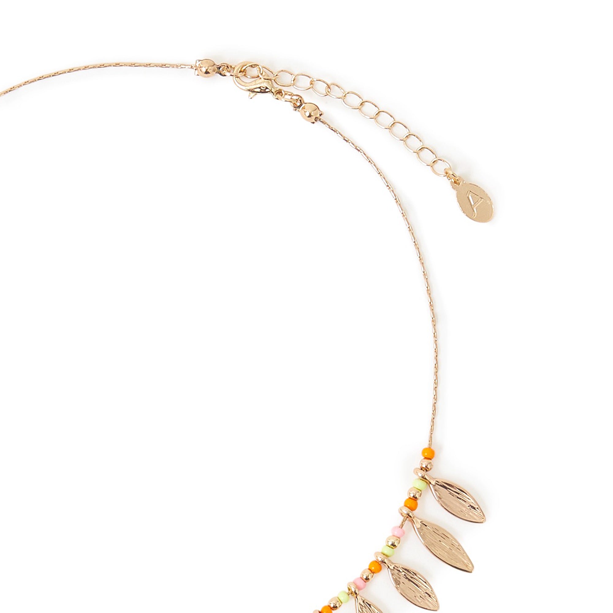 Accessorize London Women's Gold Brushed Leaf Collar Necklace