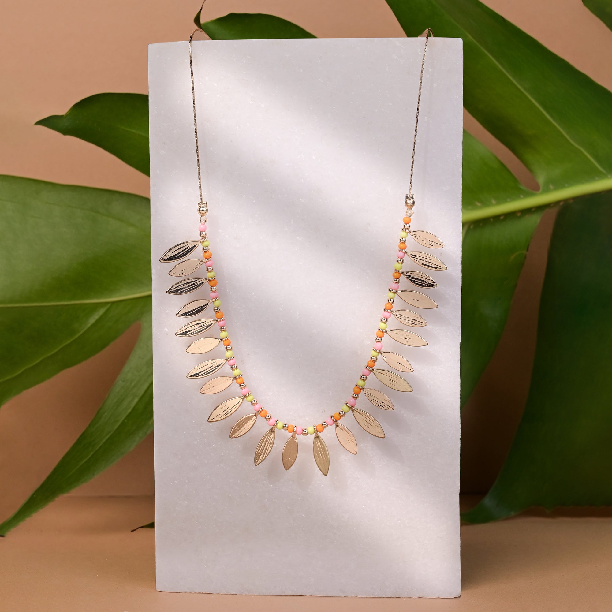 Buy Golden Crystal Teardrop Collar Necklace - Accessorize India