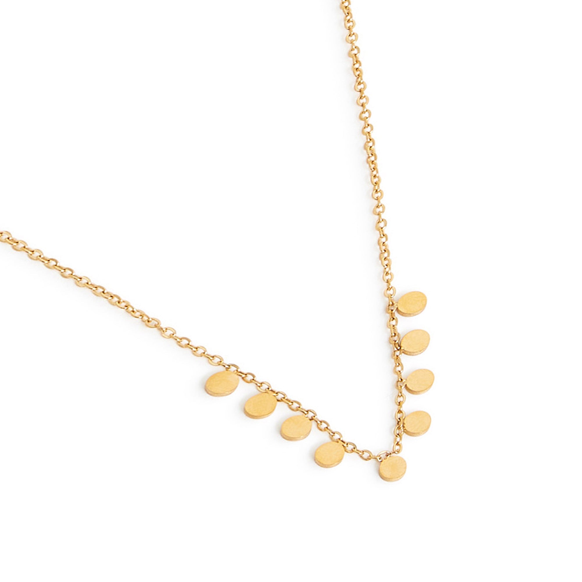 Accessorize London Women's Water Proof Gold Stainless Steel Tiny Disc Necklace