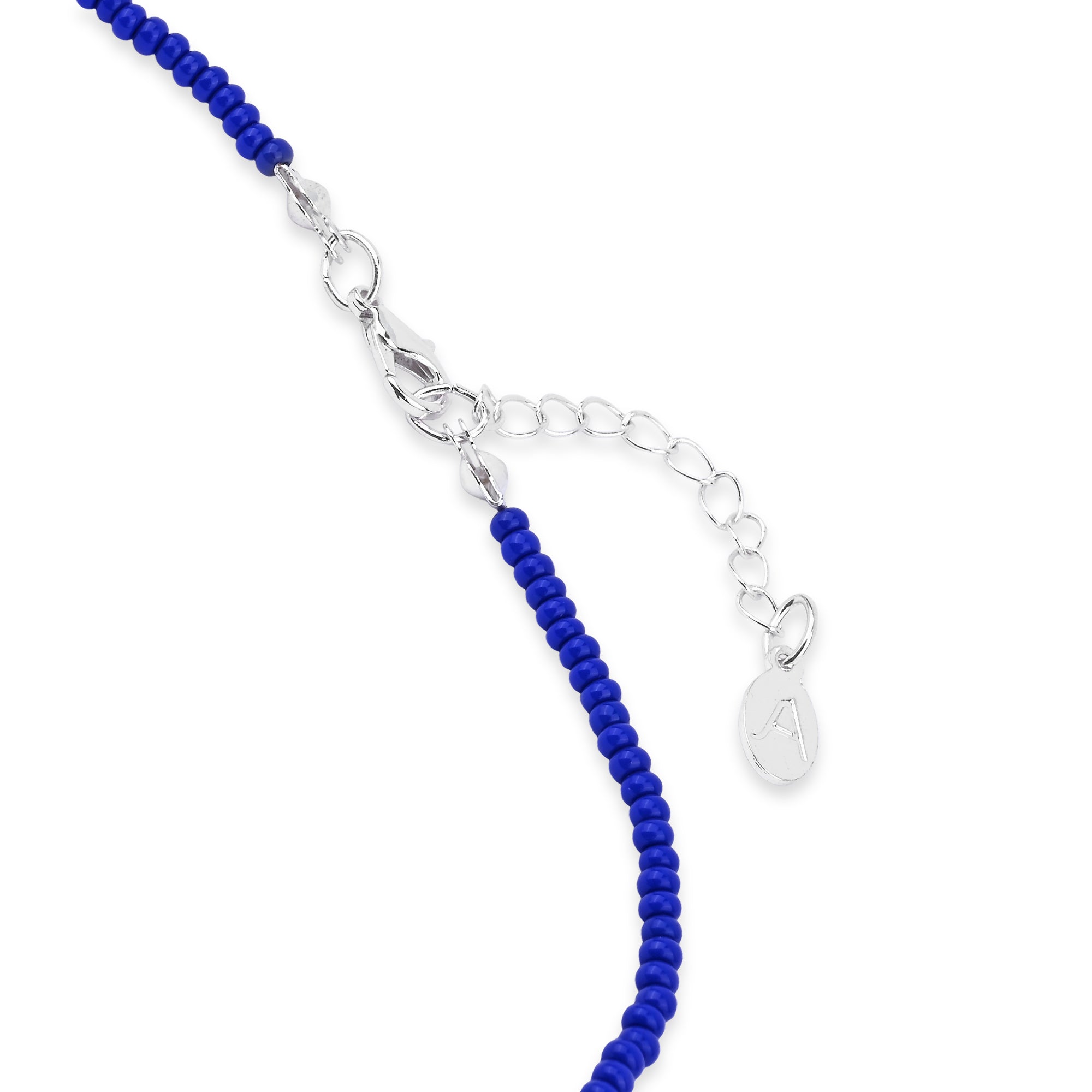 Accessorize London Women's Blue Beaded Evil Eye Twisted Chain Necklace