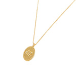 Real Gold Plated Z Modern Heirloom Oval Necklace