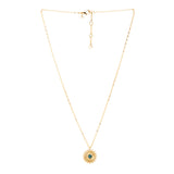 Real Gold Plated Blue Z Blue Sun Pendant Necklace