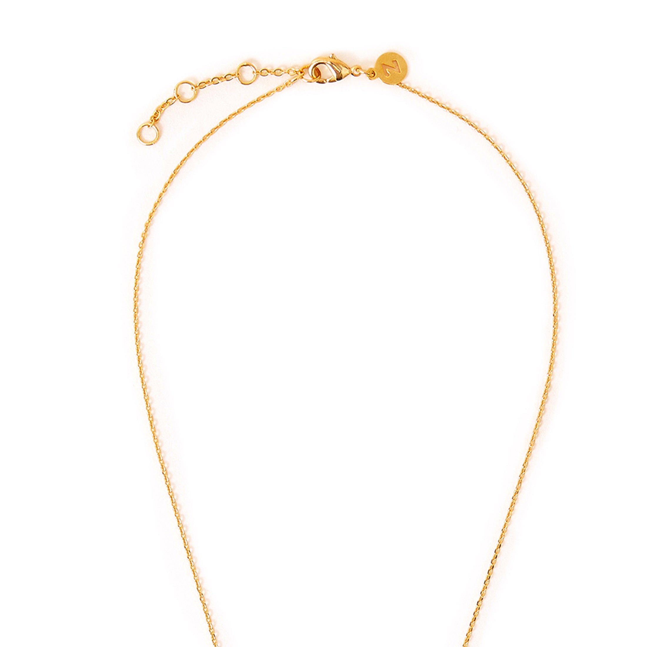 Real Gold Plated Z Rose Quartz Shard Necklace