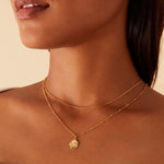 Real Gold Plated Z Organic Sparkle Star Layer Necklace