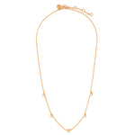 Real Gold Plated Z Organic Sparkle Station Necklace