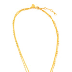 Real Gold Plated Z Layer Rock Crystal Necklace