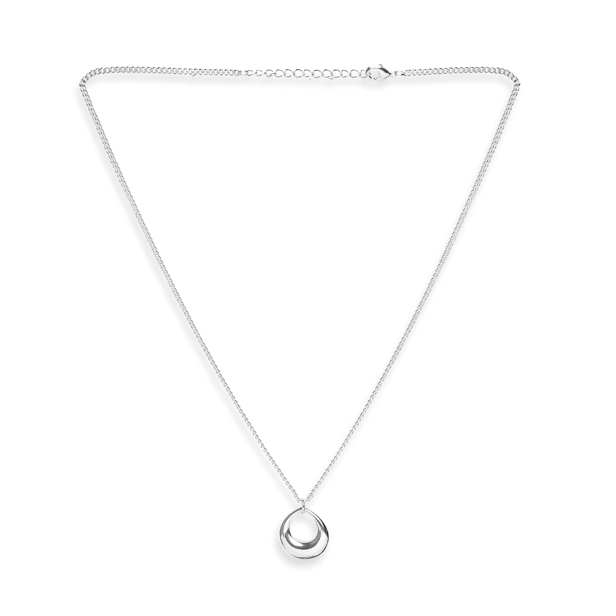 925 Pure Sterling St Bubble Round Pendant For Women By Accessorize London