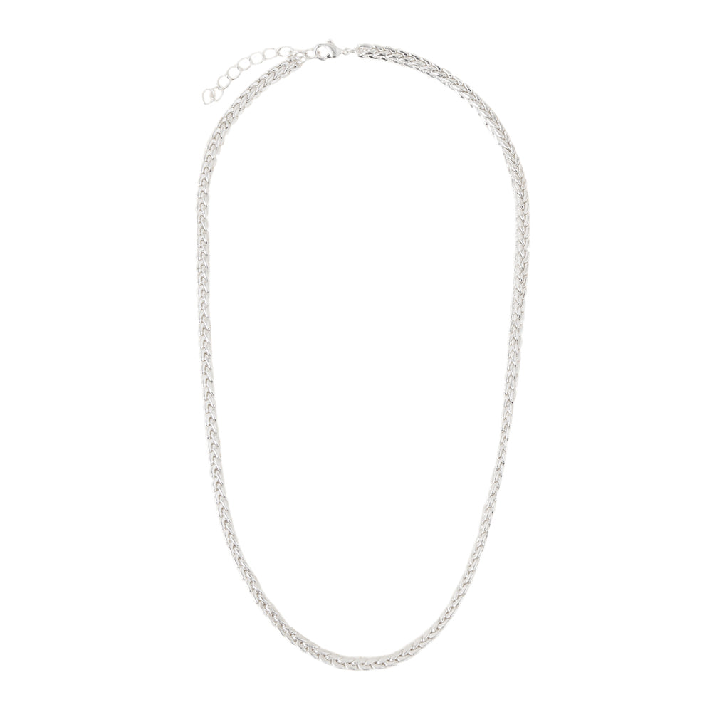 925 Pure Sterling St Silver Plated Platted Chain Necklace For Women By Accessorize London
