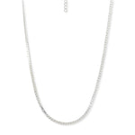 925 Pure Sterling St Silver Plated Flat Chain Necklace For Women By Accessorize London