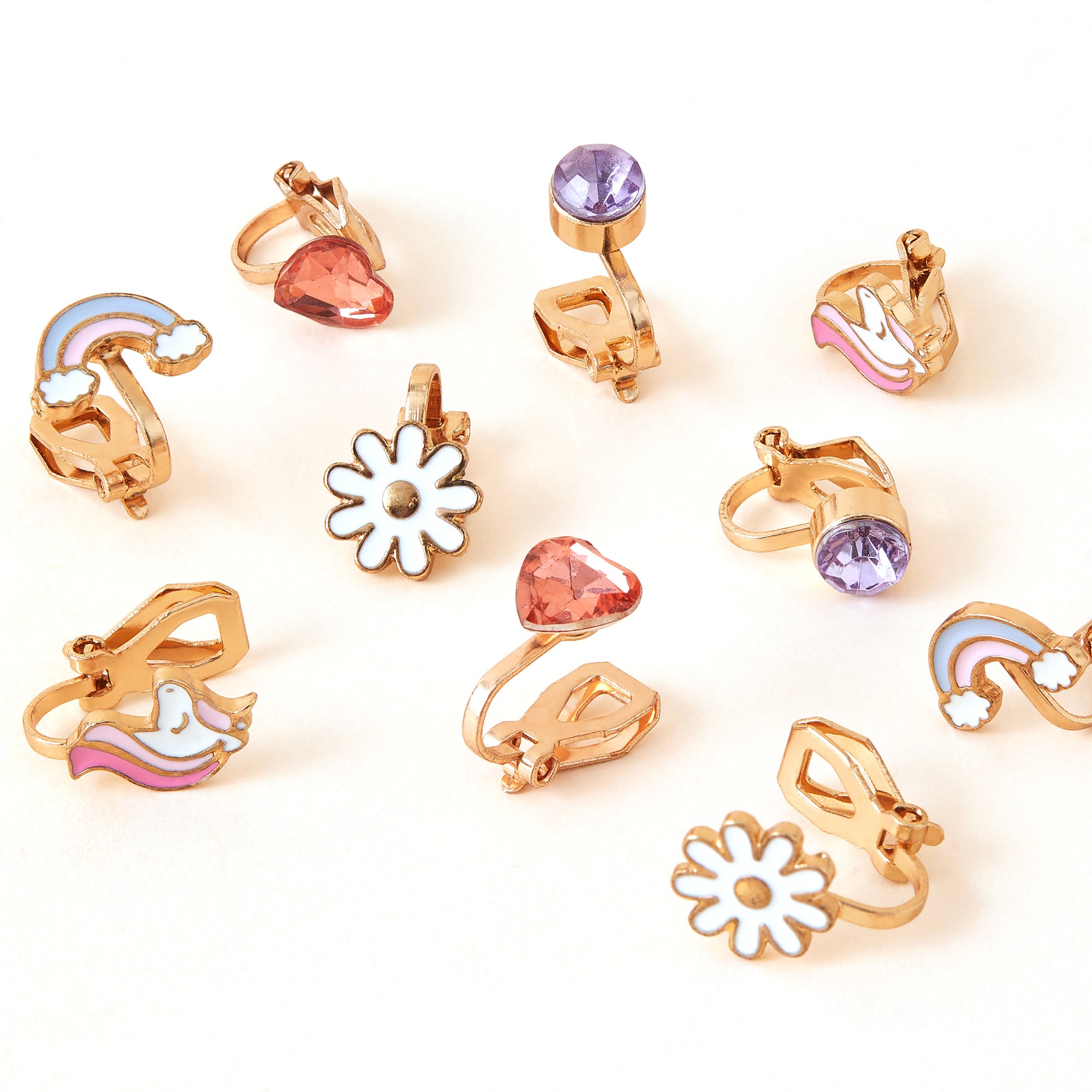 Accessorize London Girl's Set Of 5 Unicorn Clip On Earring