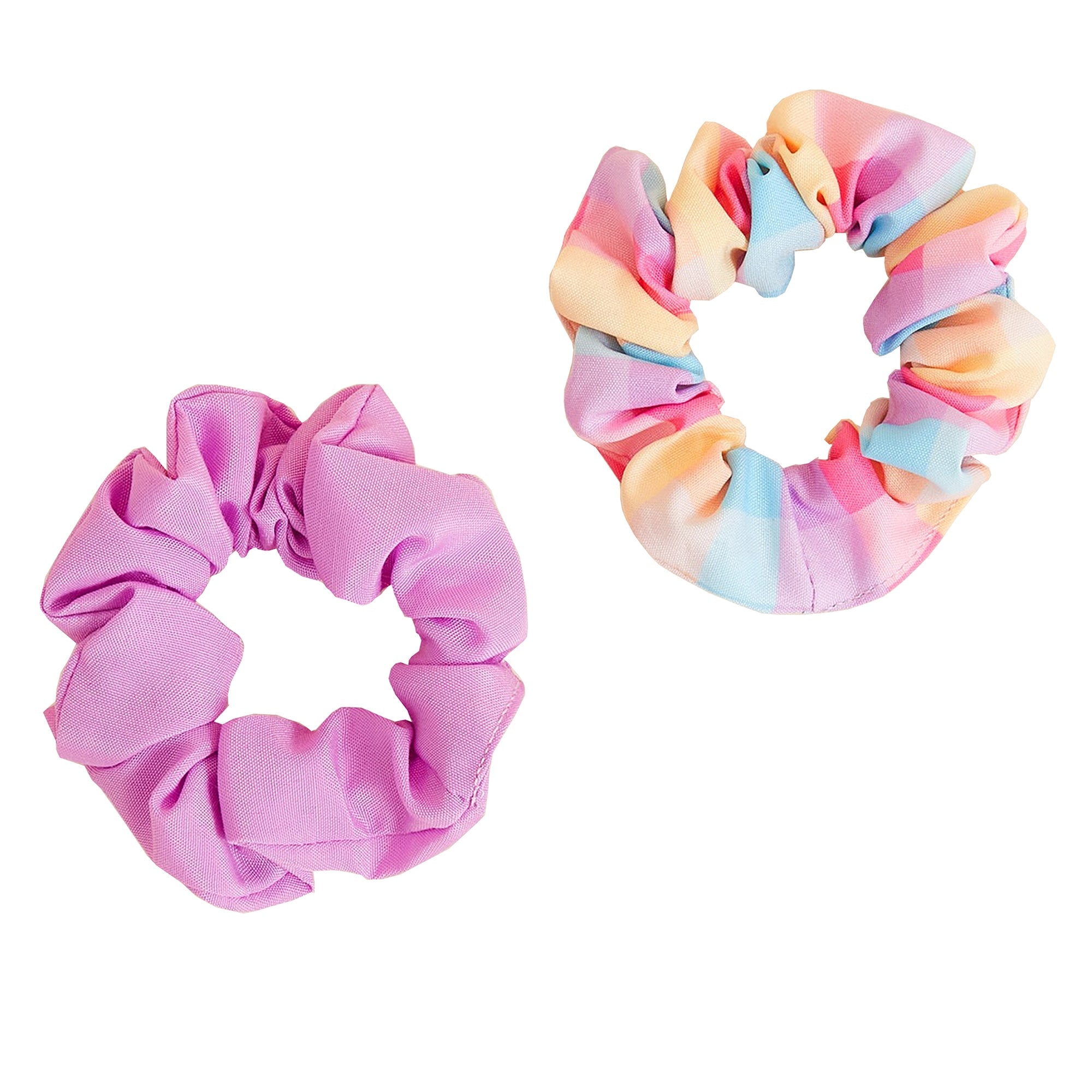 Accessorize London Girl's 2 X Check Scrunchie Pack