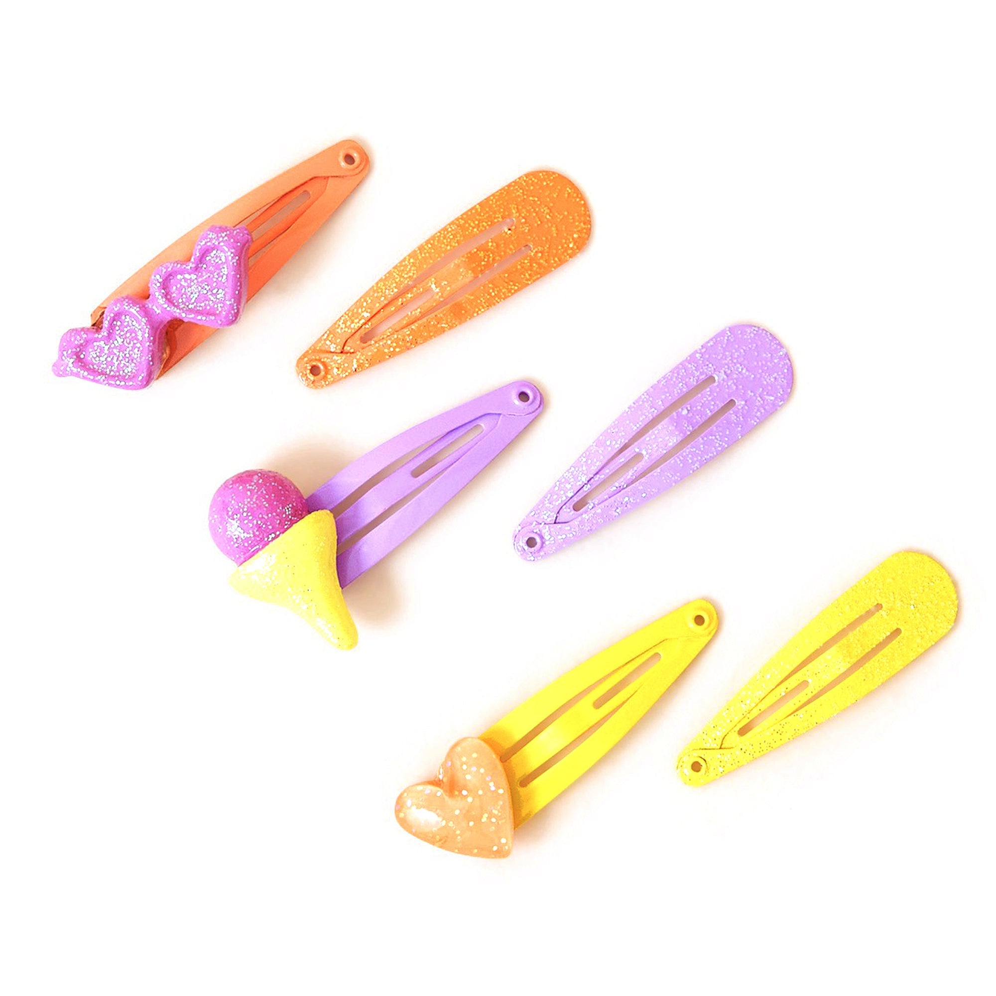 Accessorize London Girl's Set of 6 Funshine Hair Clic Clacs