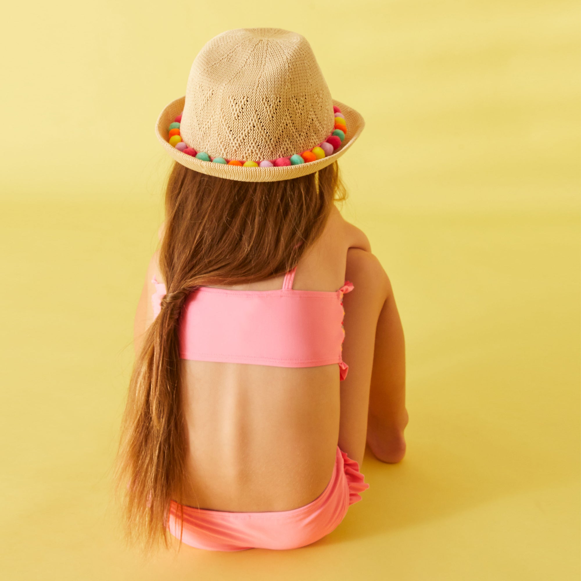 Accessorize London Girl's Pom Pom Packable Trilby 3-6 Years
