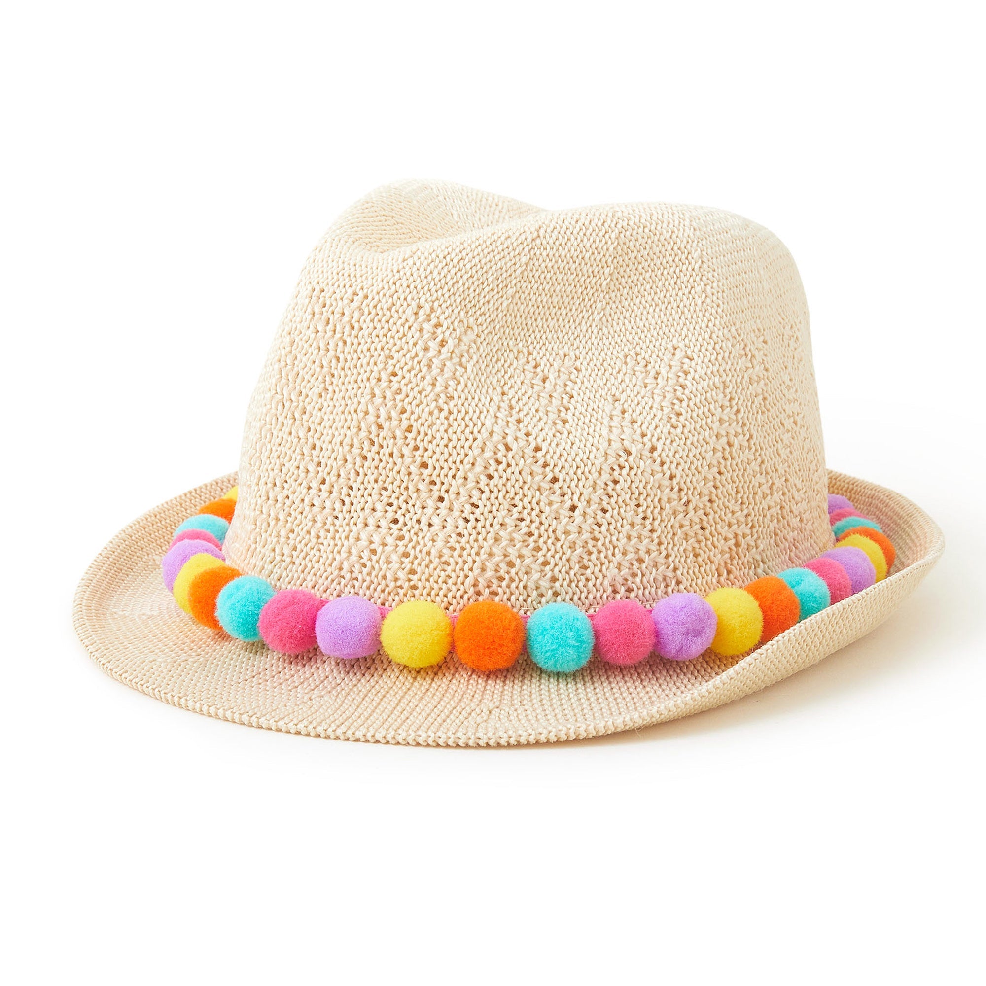 Accessorize London Girl's Pom Pom Packable Trilby 3-6 Years