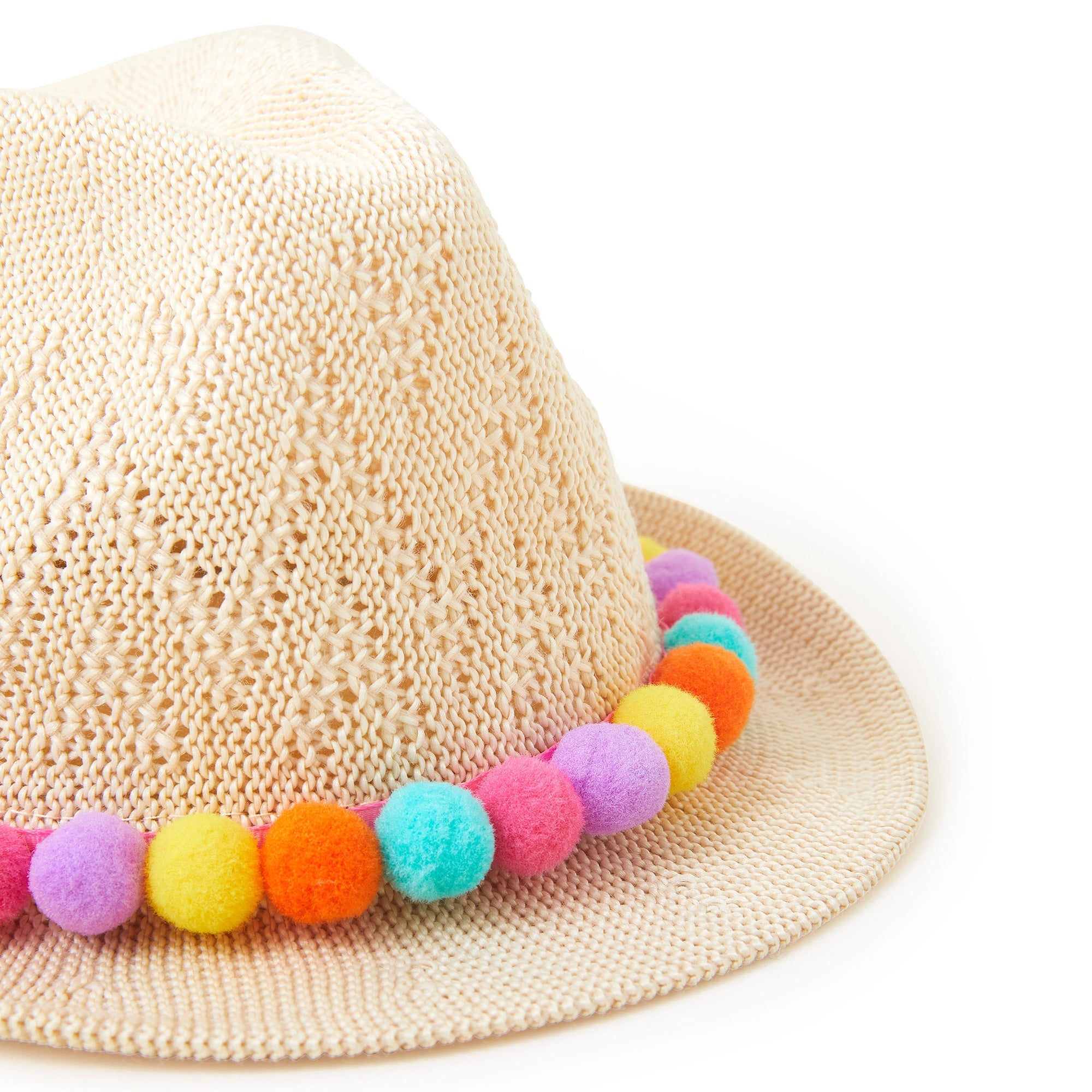 Accessorize London Girl's Pom Pom Packable Trilby 3-6 Years