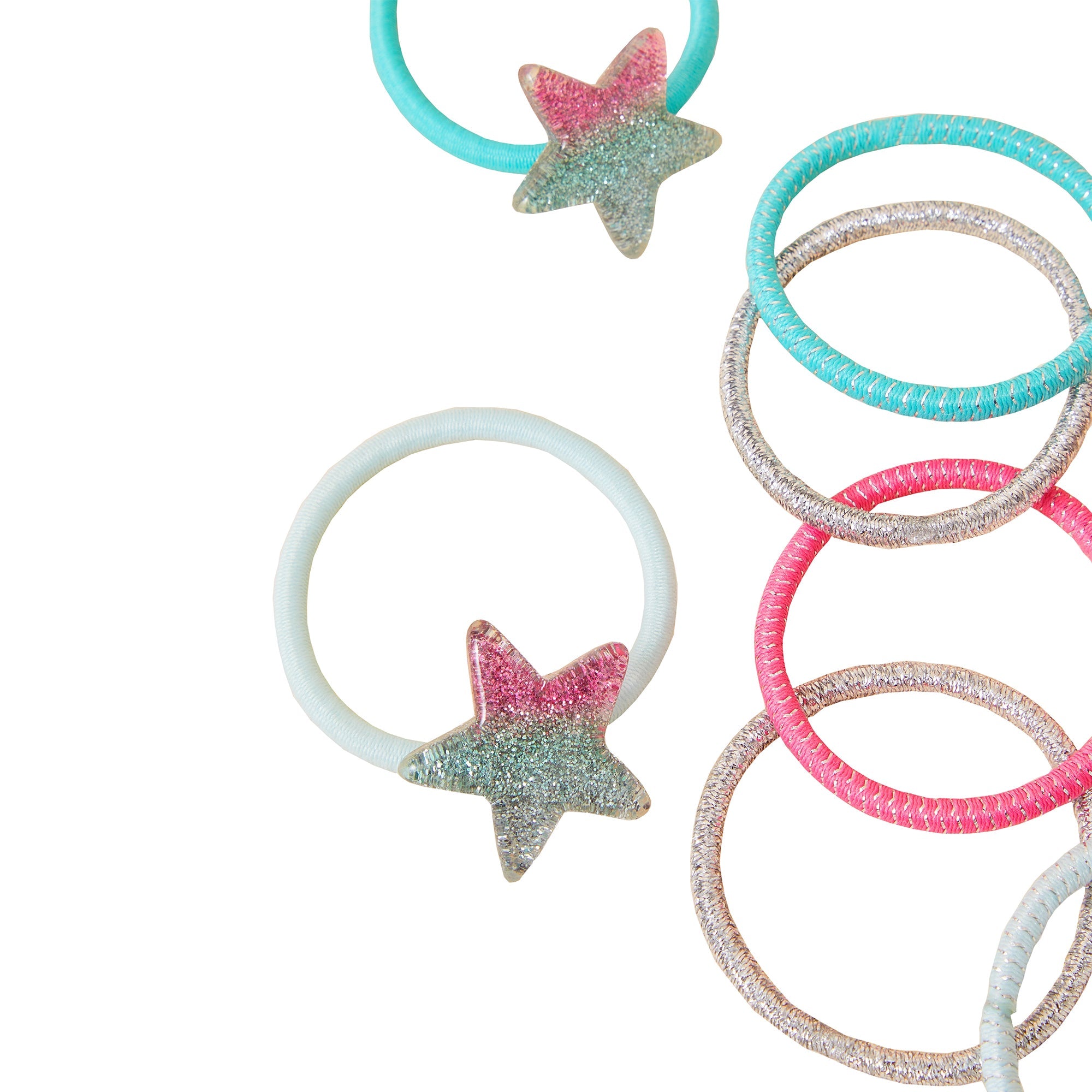 Accessorize London Girl's Star Hair Pony Pack of 4
