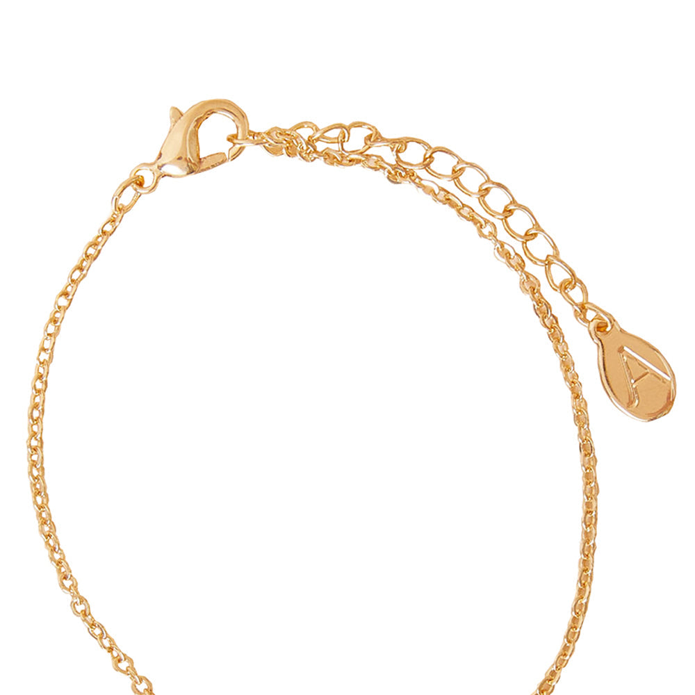 Accessorize London Women's Gold Textured Butterfly Bracelet