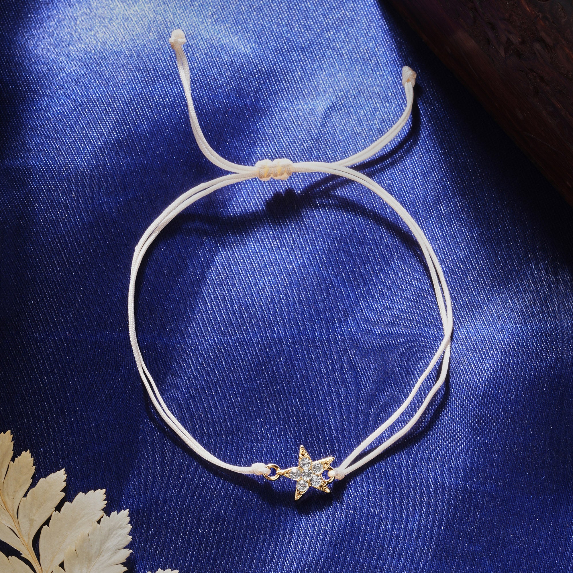 Accessorize London Women's Pink Sparkle Star Friendship Bracelet
