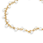 Accessorize London Women's Twisted Faux Pearl Anklet