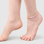 Accessorize London Women's Multi Bead & Pearl Anklet