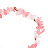 Accessorize London Women's Pink Raw Stone Stretch Bracelet