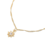 Accessorize London Women's Gold Twisted Chain Sparkle Star Anklet