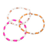 Accessorize London Women's Multi 3 Pearl And Stone Stretch Bracelet Pack