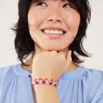 Accessorize London Women's Multi 3 Pearl And Stone Stretch Bracelet Pack