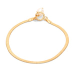 Real Gold Plated Pearl Z Herringbone Chain Pearl Bracelet