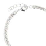925 Pure Sterling St Silver Plated Platted Chain Bracelet For Women By Accessorize London