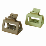 Accessorize London Women's Green 2 Khaki Green Hair Claw Clips