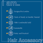 Accessorize London Women's Multi 4 Pearl Coloured Chip Slides Hair Clip