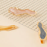 Accessorize London Women's Gold Stone molten hair slides set of 3